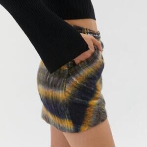 Urban Outfitters Journey Wool Pelmet Plaid Mini Skirt Size Small